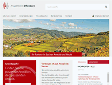 Tablet Screenshot of anwaltverein-offenburg.de